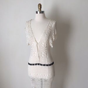 Summer Crochet Maxi Dress Small